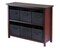 Contemporary Home Living 38.75" Walnut and Black Elegant Verona 2-Section Storage Shelf with 6 Foldable Fabric Baskets